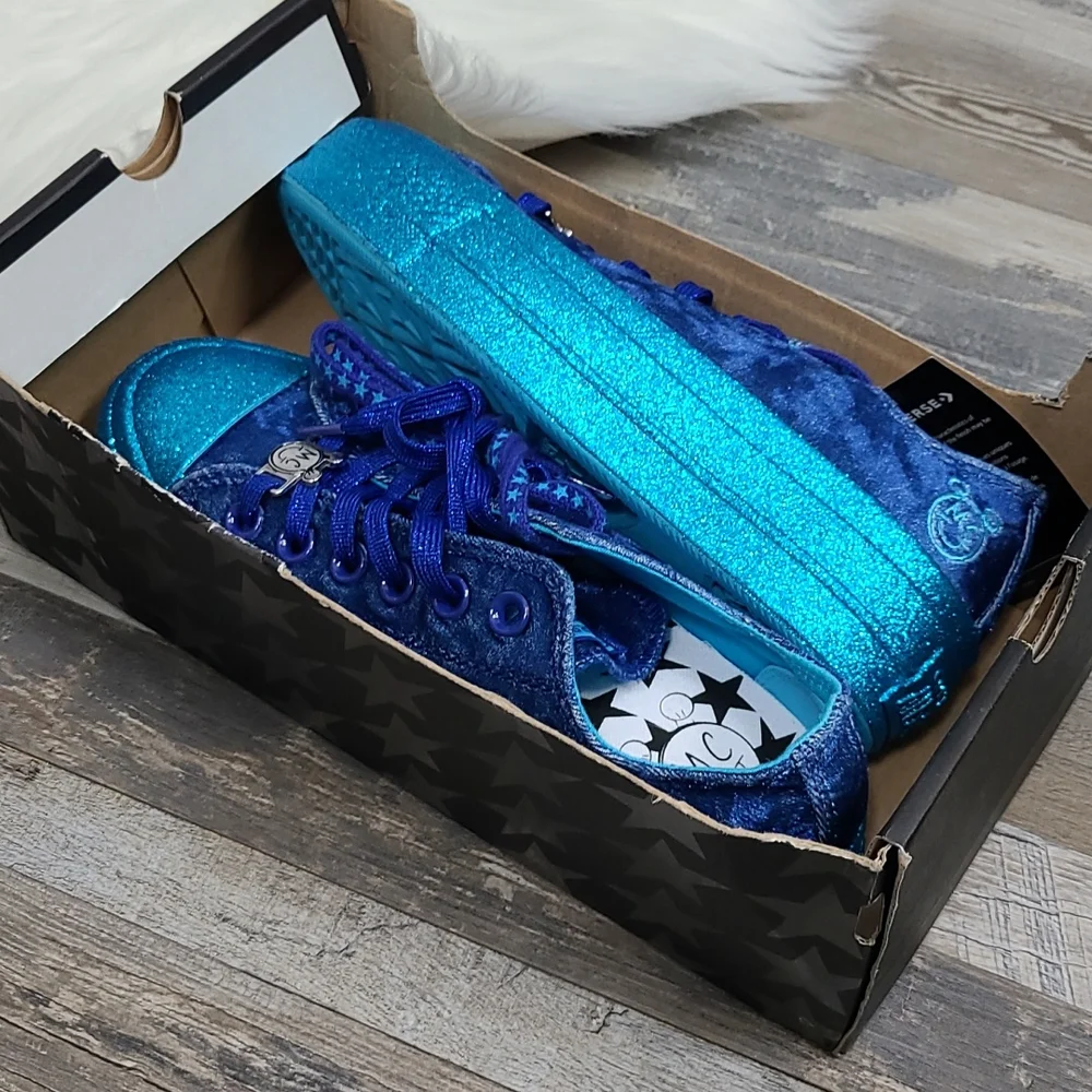 NWT Miley Cyrus x Converse Chuck Taylor Platform Ox - Blue Velvet - Sz 5.5 - Picture 13 of 13